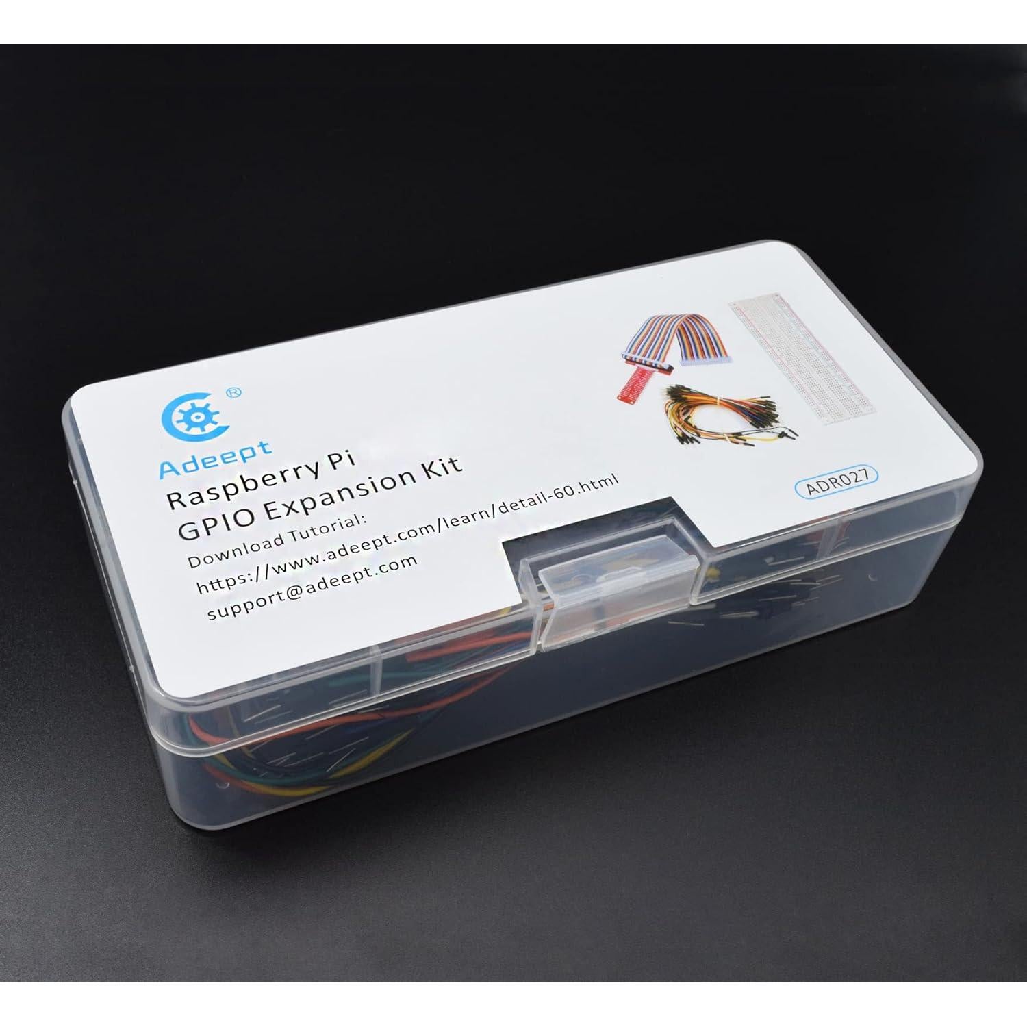 Kit de Expansión GPIO Adeept para Raspberry Pi + Placa de Pruebas