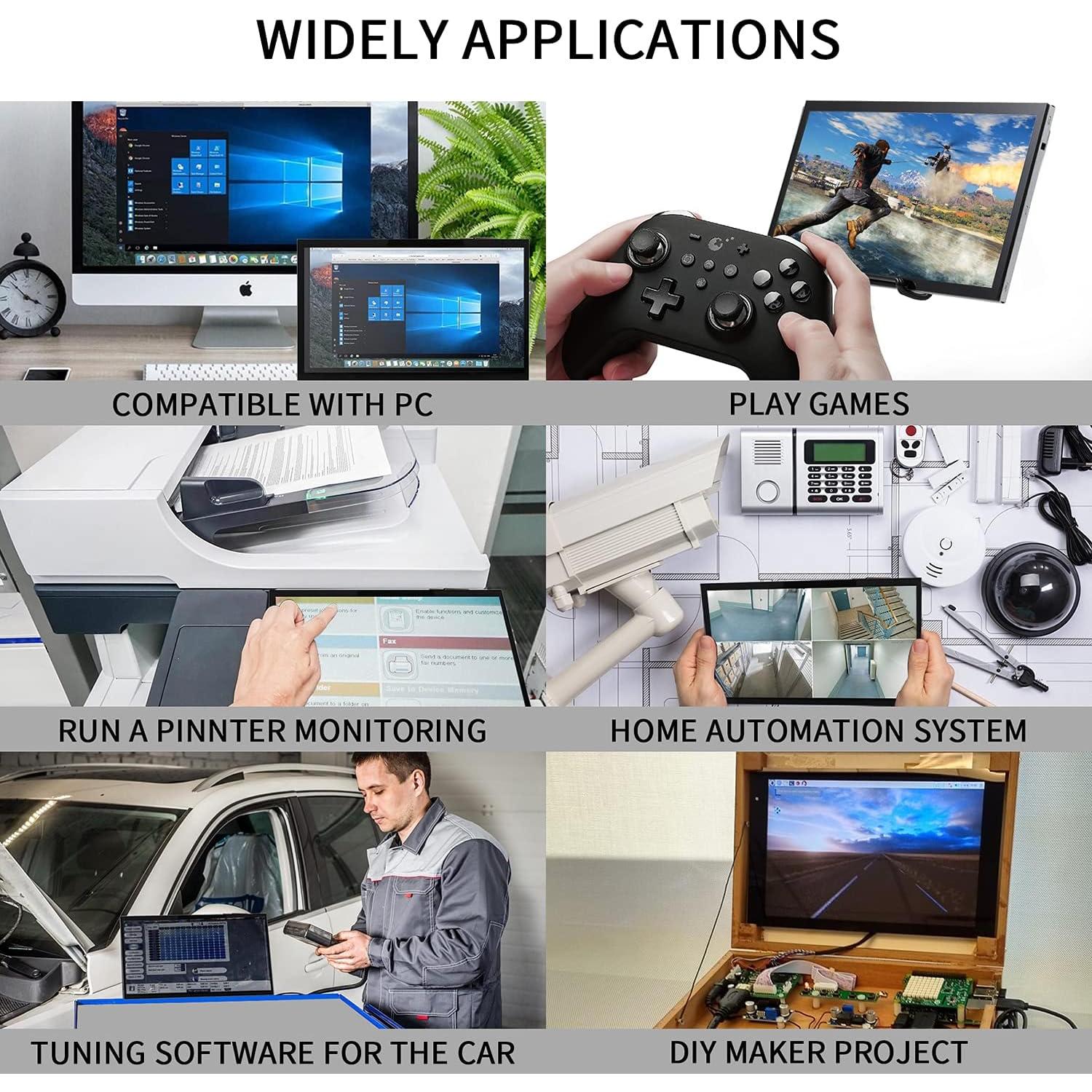 Monitor Táctil 10.1" Hengmiao para Raspberry Pi HD 1024x600