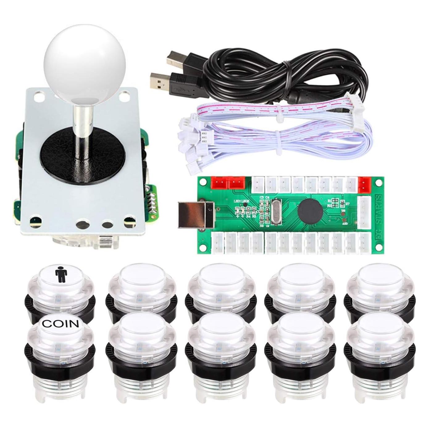 Kit de Cabina de Juegos Arcade EG STARTS con Joystick y LED