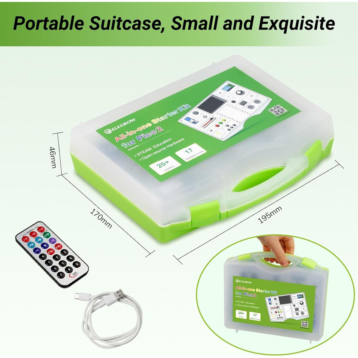 Kit de inicio ELECROW Pico 2 RP2350 con 17 sensores