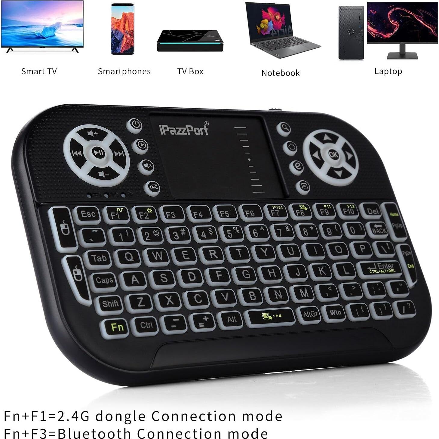 Teclado Mini Bluetooth UNISEN KP-810-21SA con Touchpad