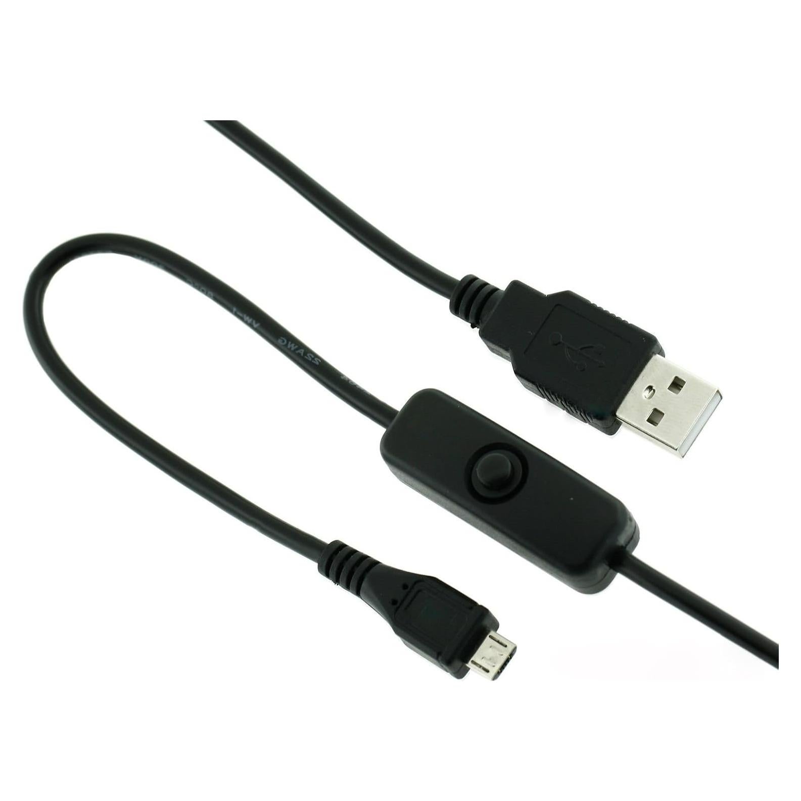 Cable Micro USB JBtek con Interruptor para Raspberry Pi 1,5m