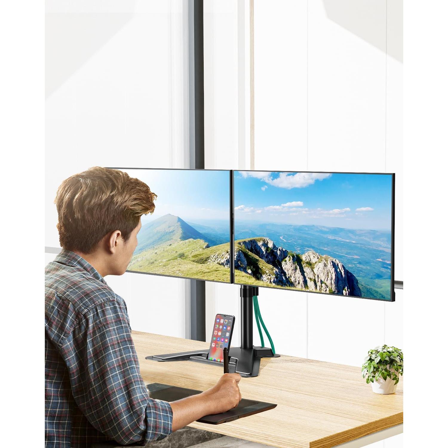 Soporte Doble para Monitor MONTAR PRO PR1009 Negro 7.98 kg