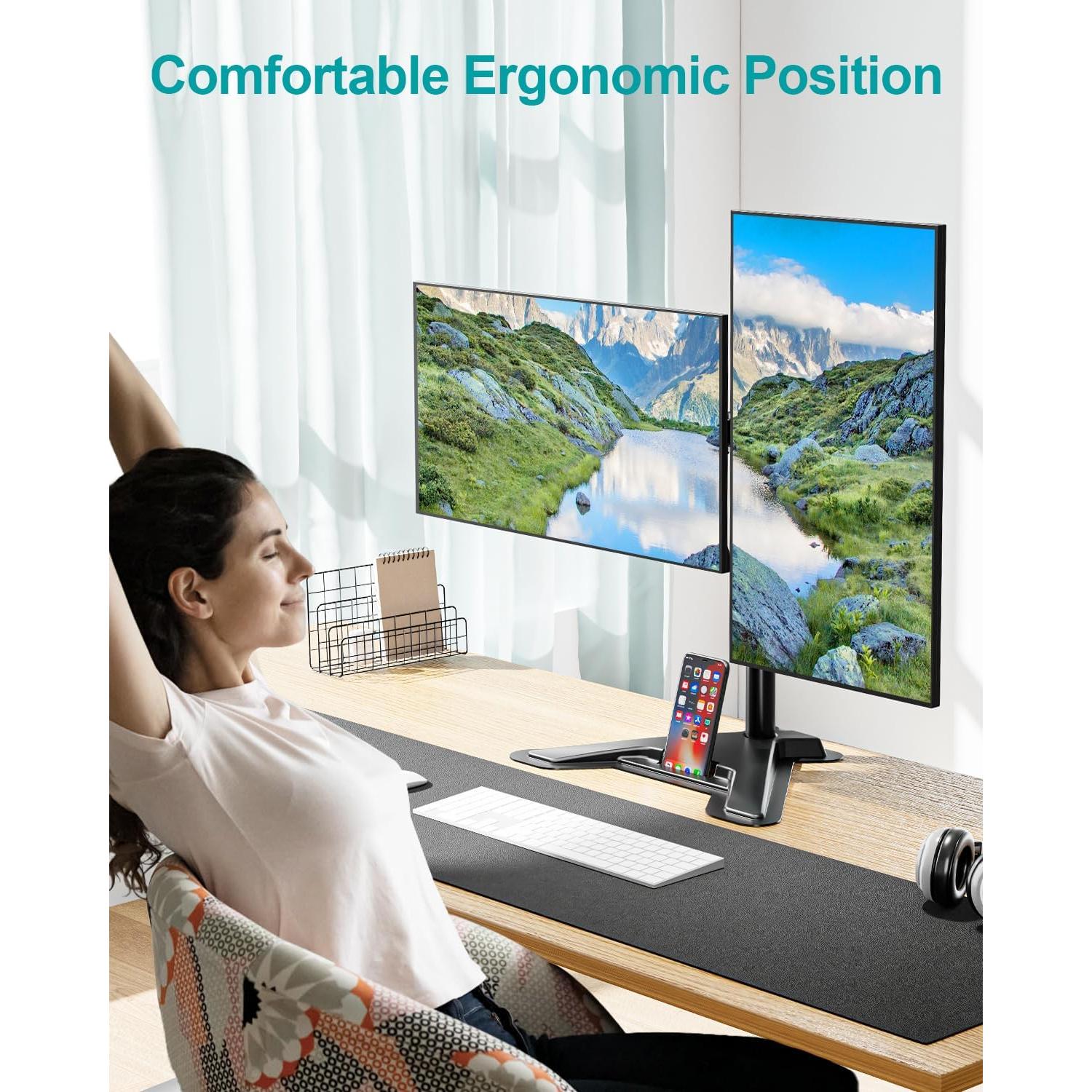 Soporte Doble para Monitor MONTAR PRO PR1009 Negro 7.98 kg