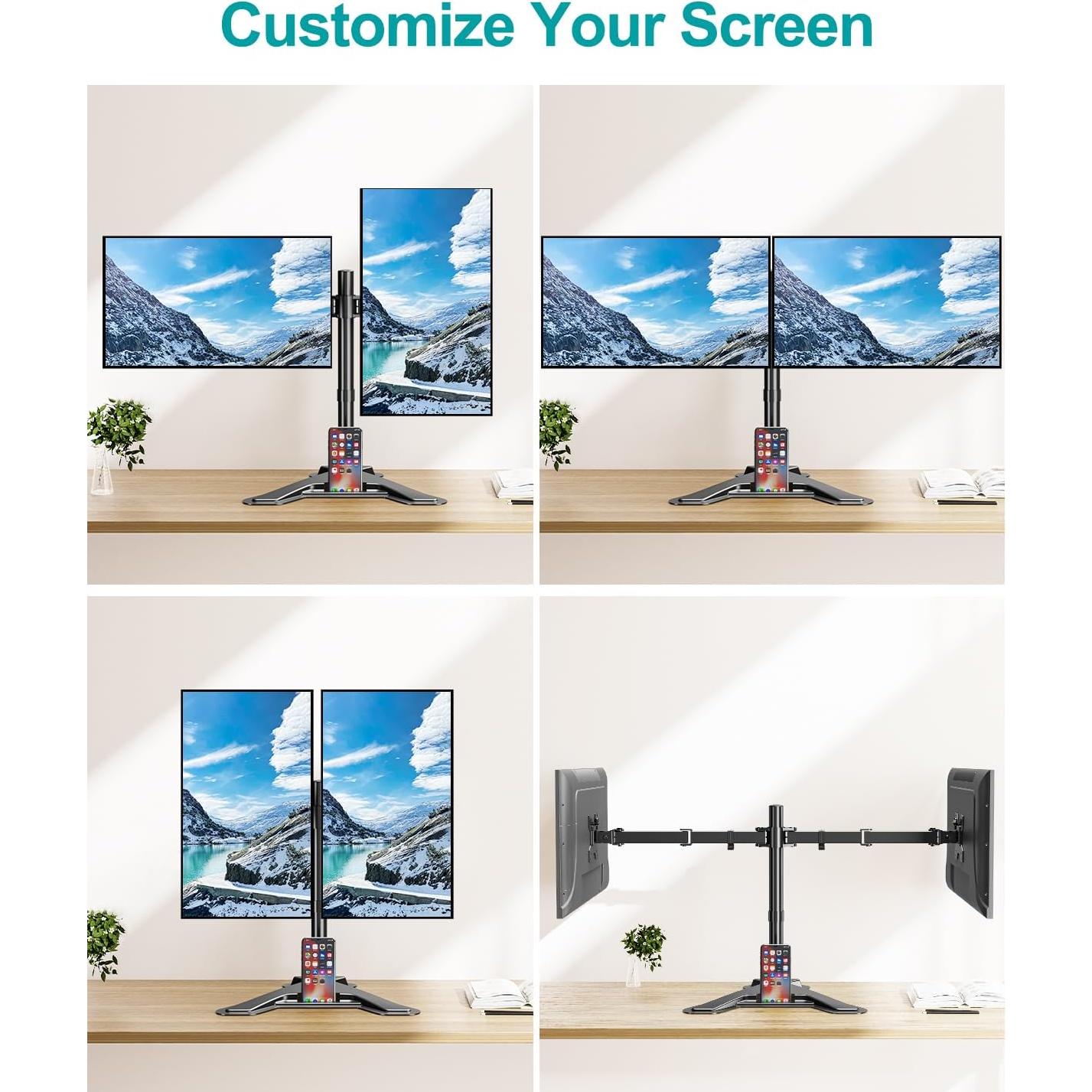 Soporte Doble para Monitor MONTAR PRO PR1009 Negro 7.98 kg