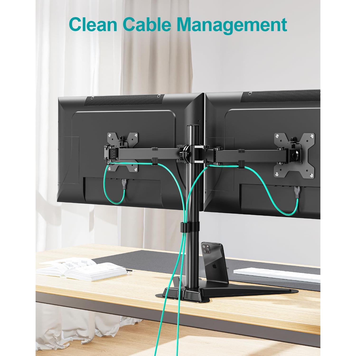 Soporte Doble para Monitor MONTAR PRO PR1009 Negro 7.98 kg