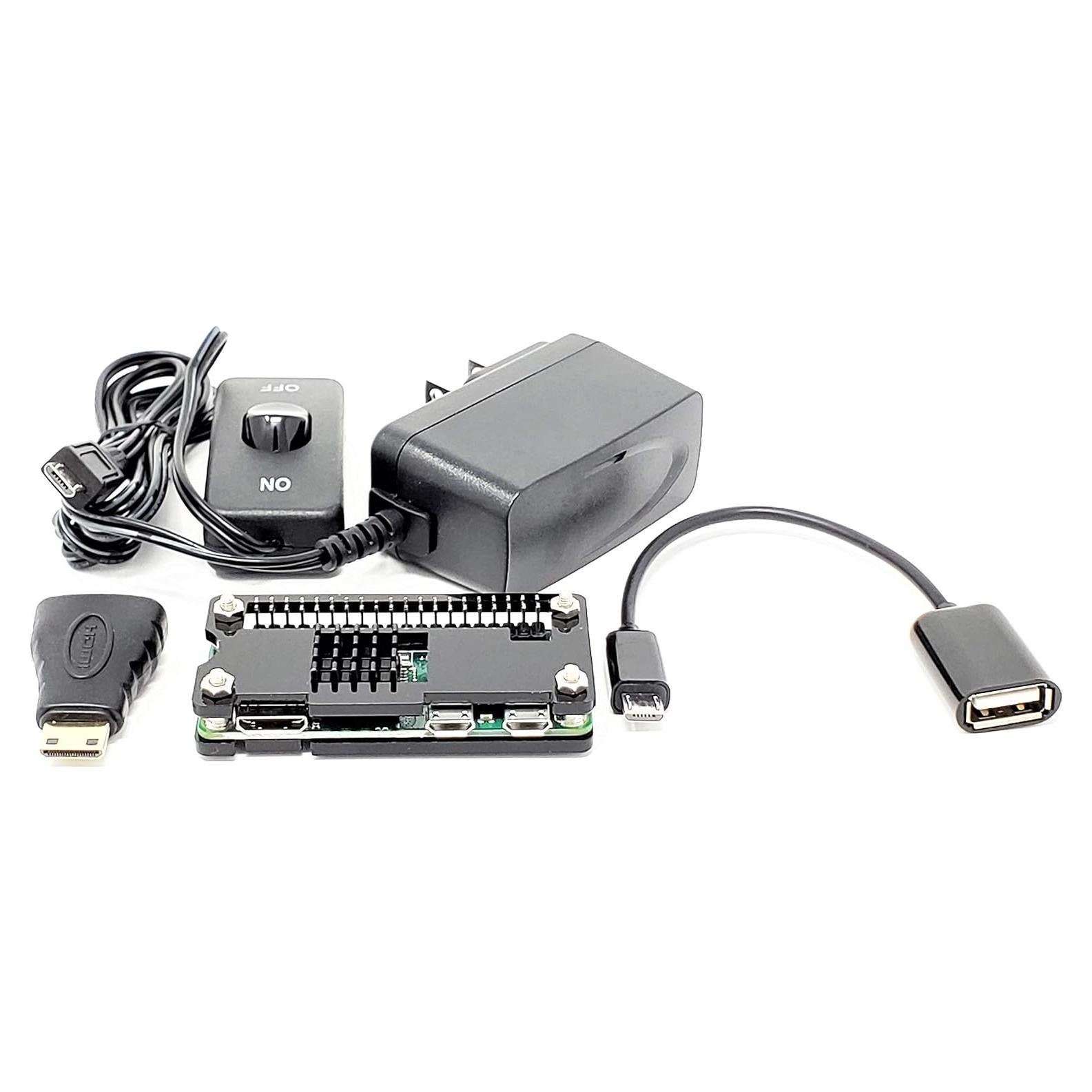 Kit Estuche Raspberry Pi Zero Negro con Adaptador y Cables