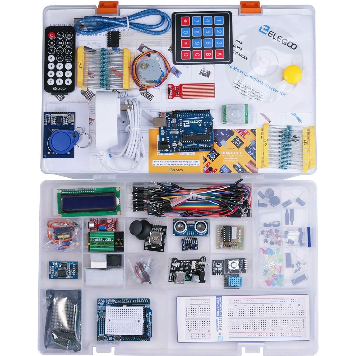 Kit de Inicio Electrónica Elegoo UNO R3 37 Módulos 120 Cables