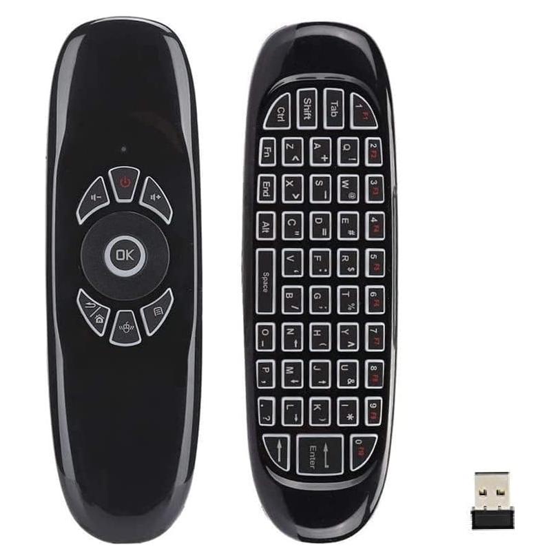 Control Remoto Inalámbrico BIFANS Air Mouse con Teclado RGB