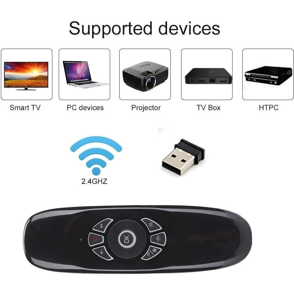 Control Remoto Inalámbrico BIFANS Air Mouse con Teclado RGB