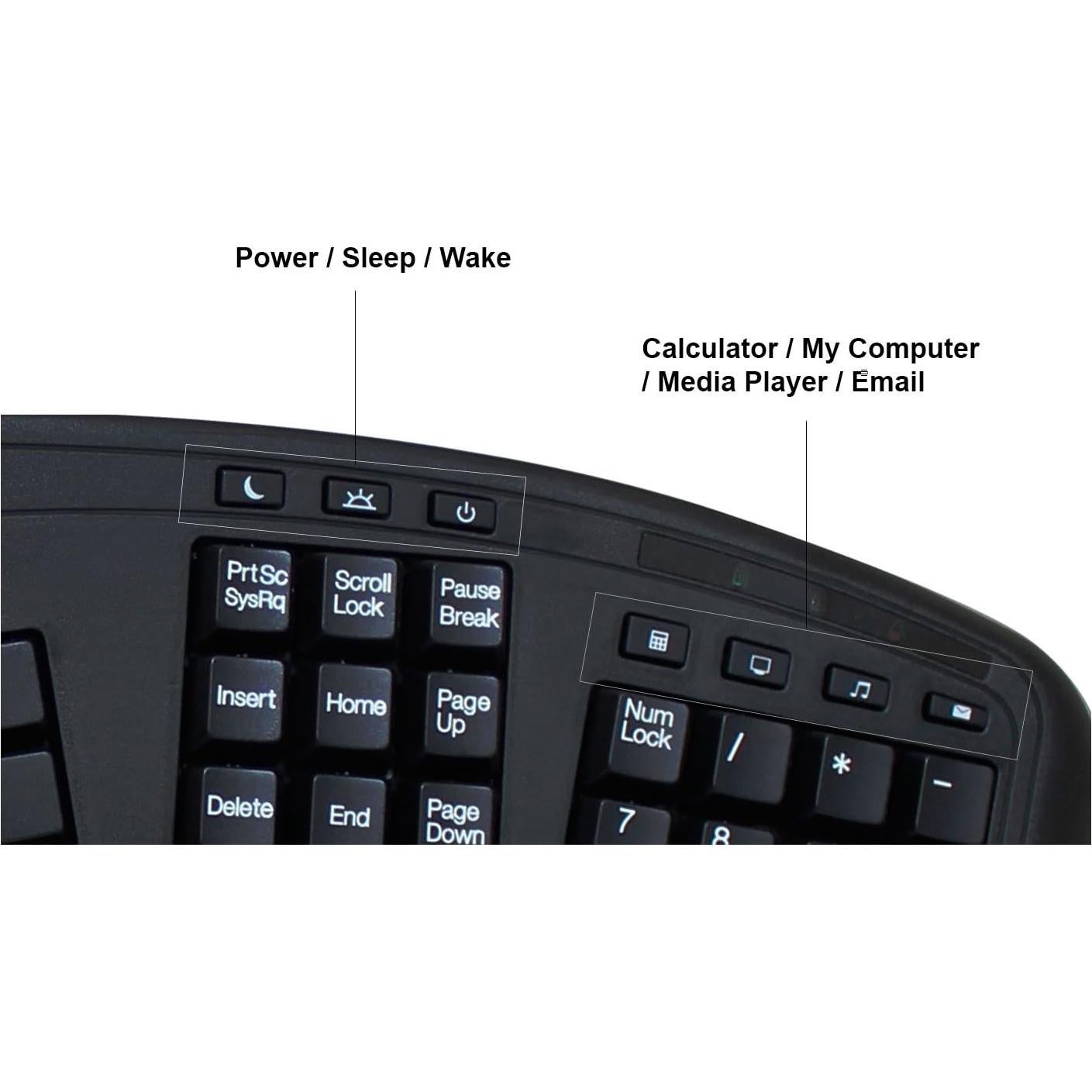Teclado Ergonómico Adesso AKB-450UB con Touchpad USB