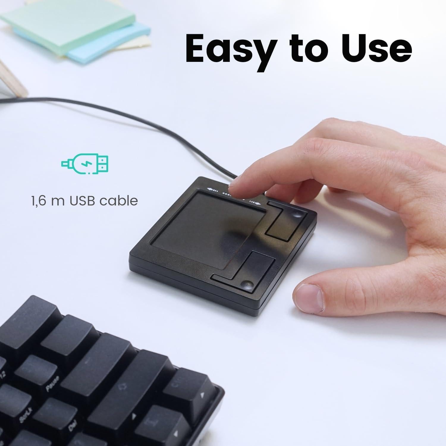 Touchpad USB Perixx PERIPAD-501 Con Cable Negro Compacto