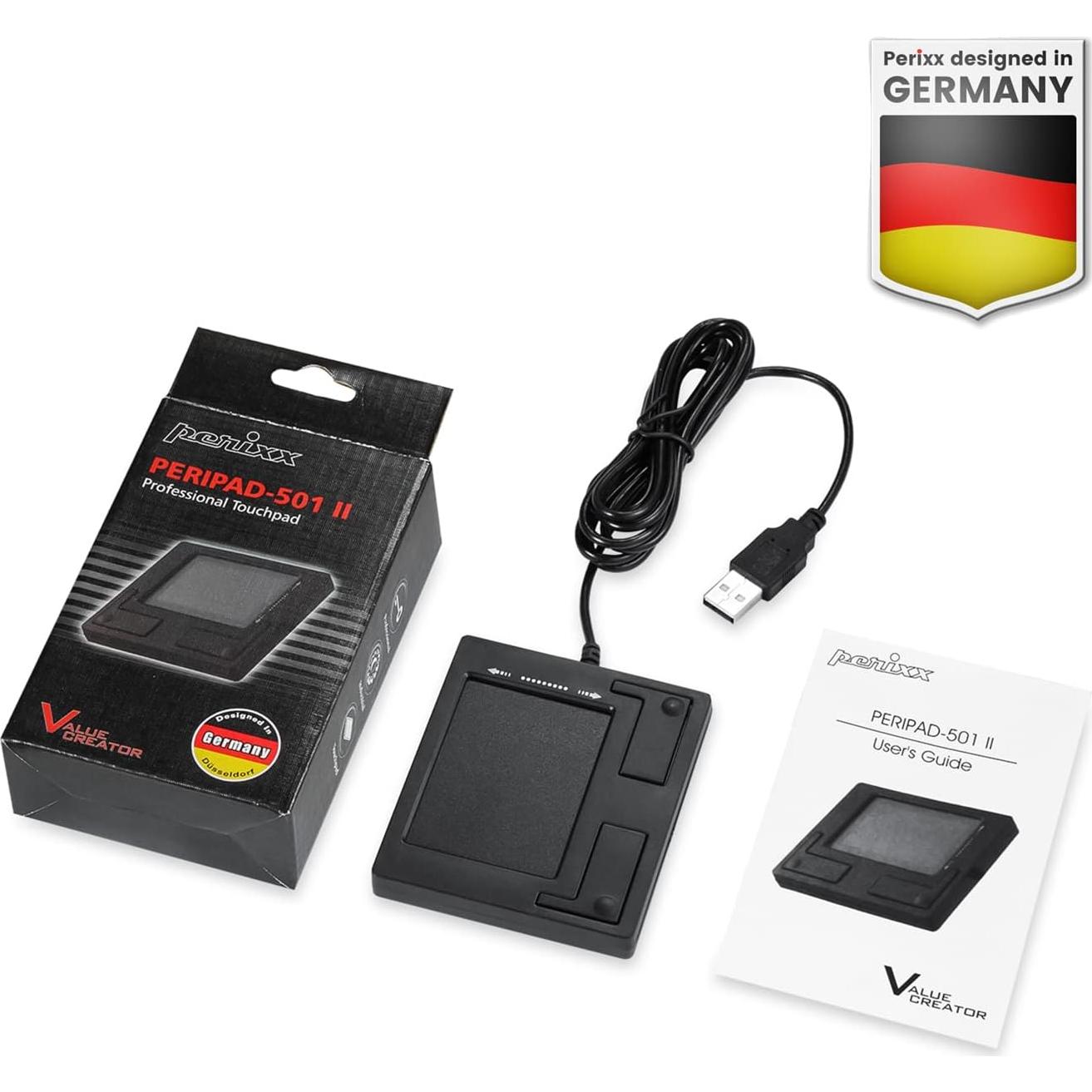 Touchpad USB Perixx PERIPAD-501 Con Cable Negro Compacto