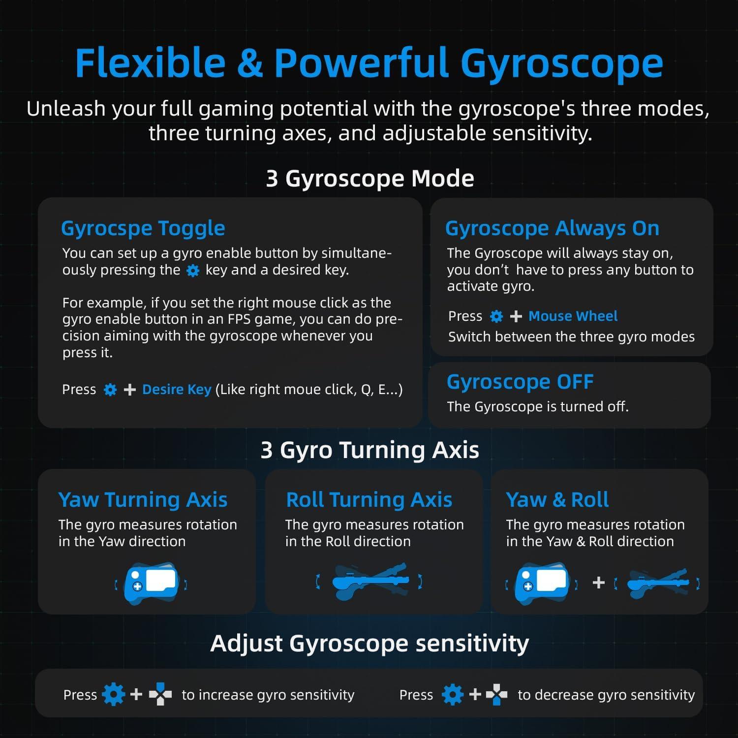 Controlador Inalámbrico IFYOO GTP01 con Touchpad y Giroscopio - Negro