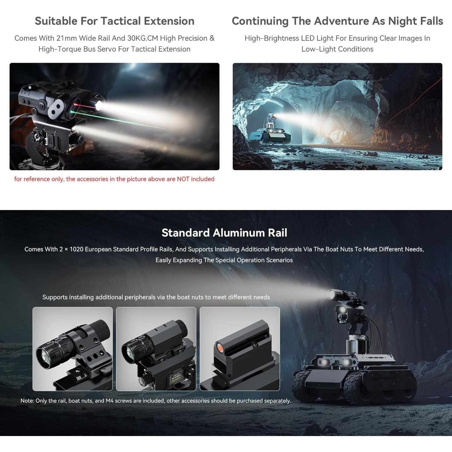 Robot Rover AI Waveshare 6 Ruedas 4WD con Módulo Pan-Tilt