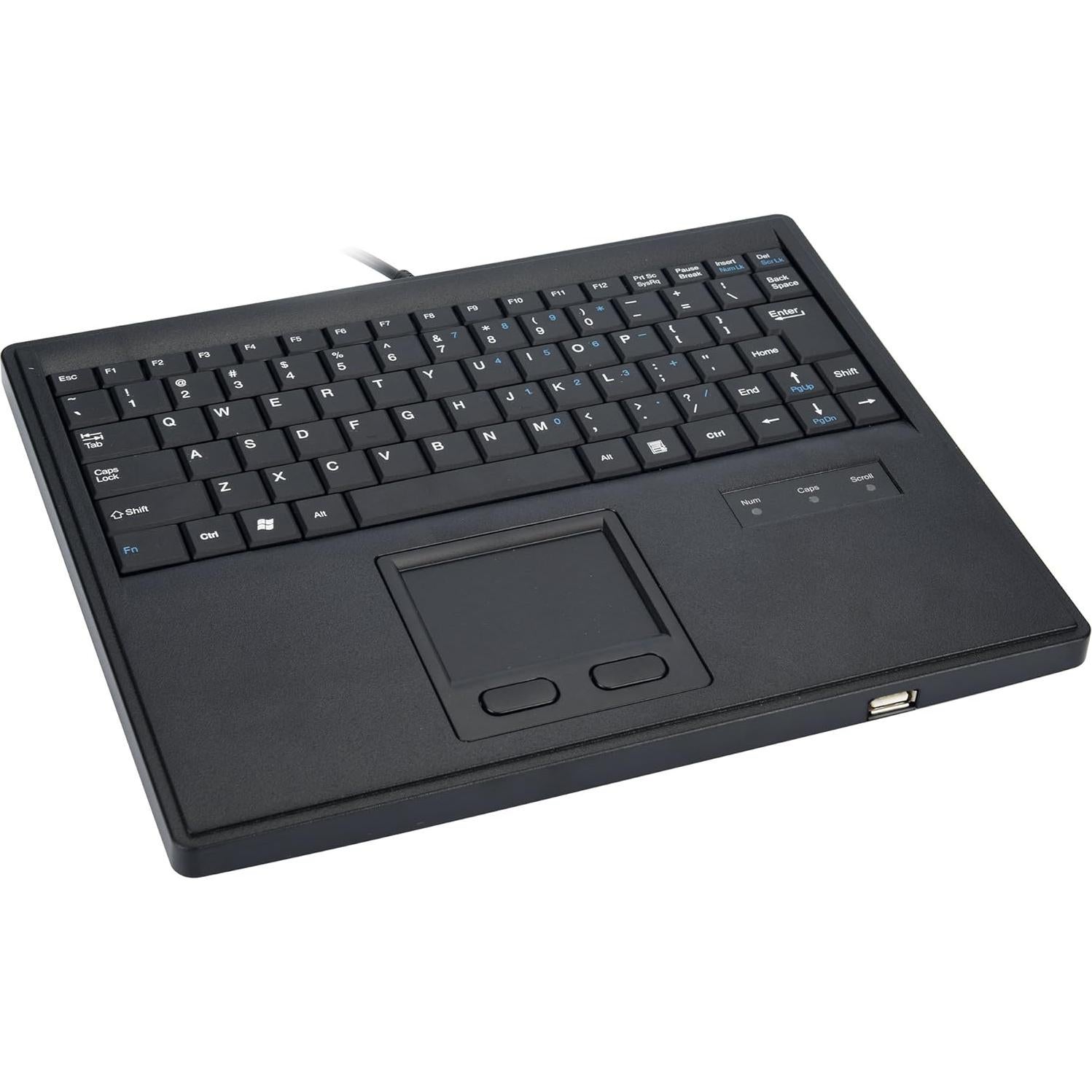 Wired Keyboard with Touchpad - 819 Portable Scissors Foot Structure - USB Port with 1 Hubs