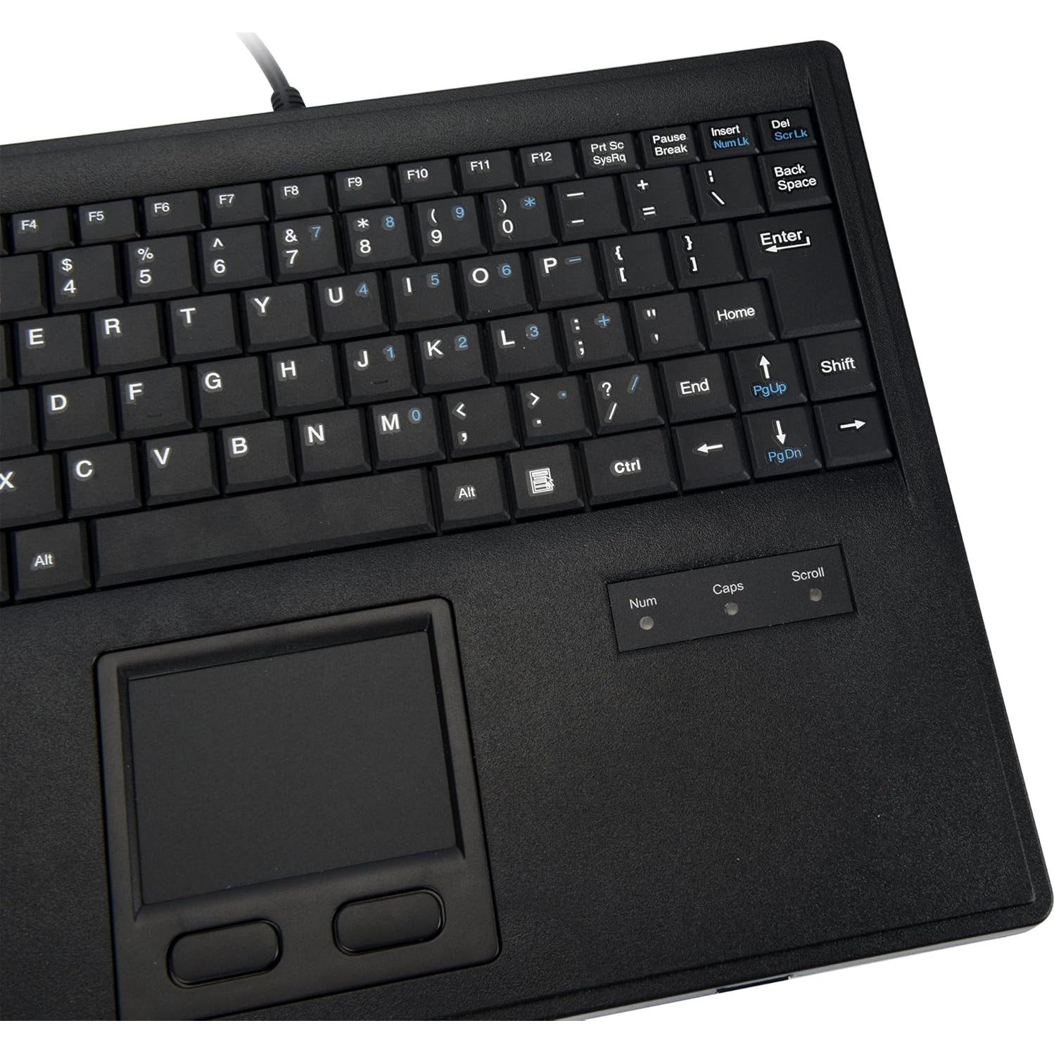 Wired Keyboard with Touchpad - 819 Portable Scissors Foot Structure - USB Port with 1 Hubs