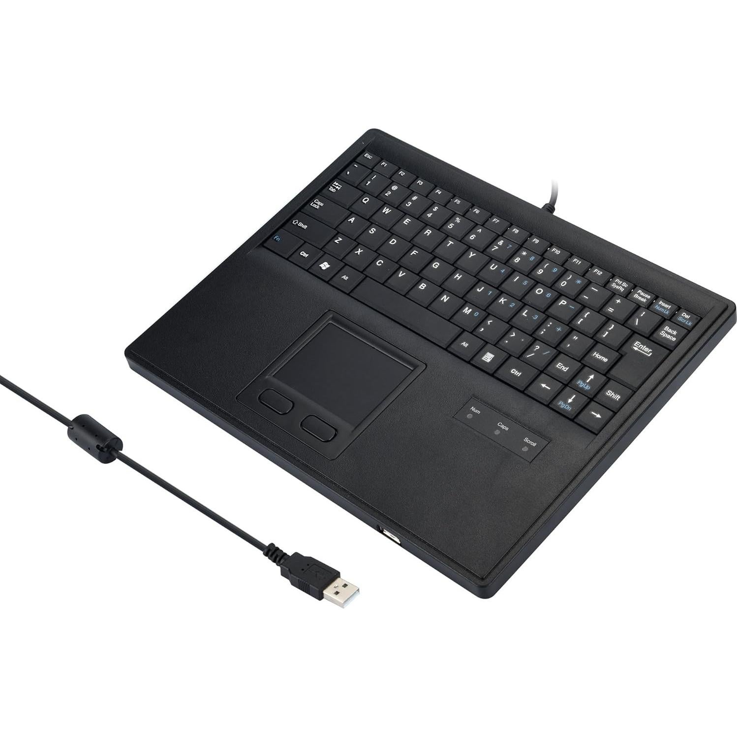 Wired Keyboard with Touchpad - 819 Portable Scissors Foot Structure - USB Port with 1 Hubs