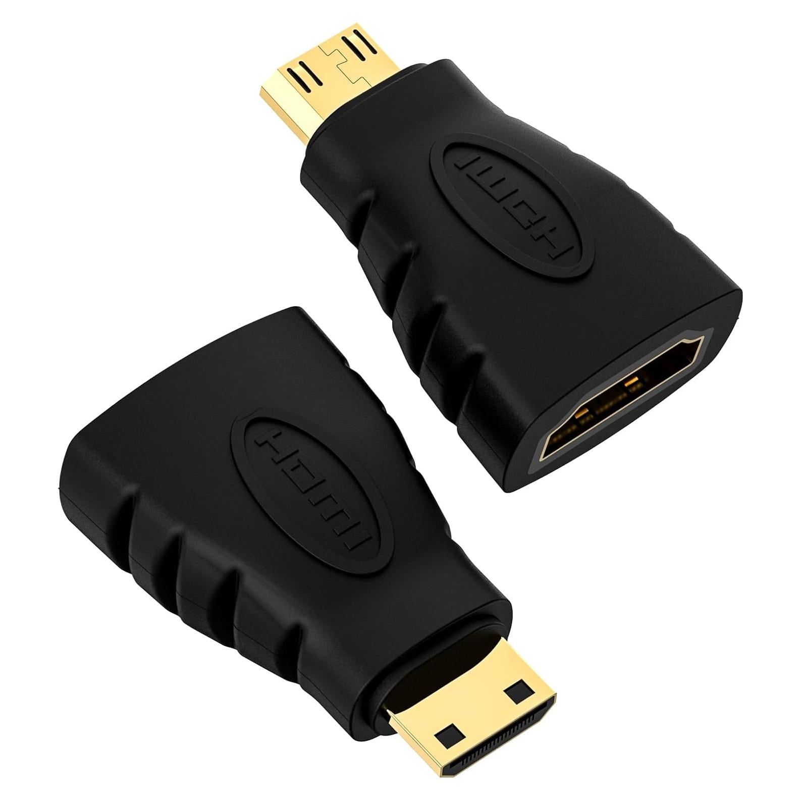 Adaptador HDMI VCE Mini HDMI a HDMI 4K - 2 Pack
