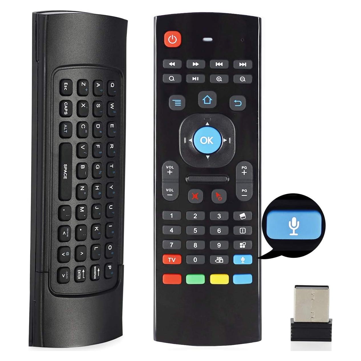 Control Remoto Inalámbrico HONONJO MX3 con Teclado y Voz