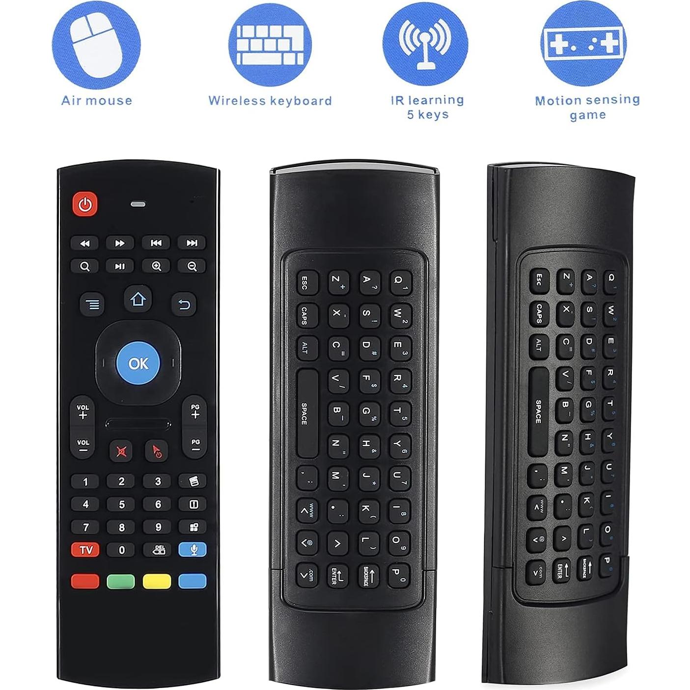 Control Remoto Inalámbrico HONONJO MX3 con Teclado y Voz