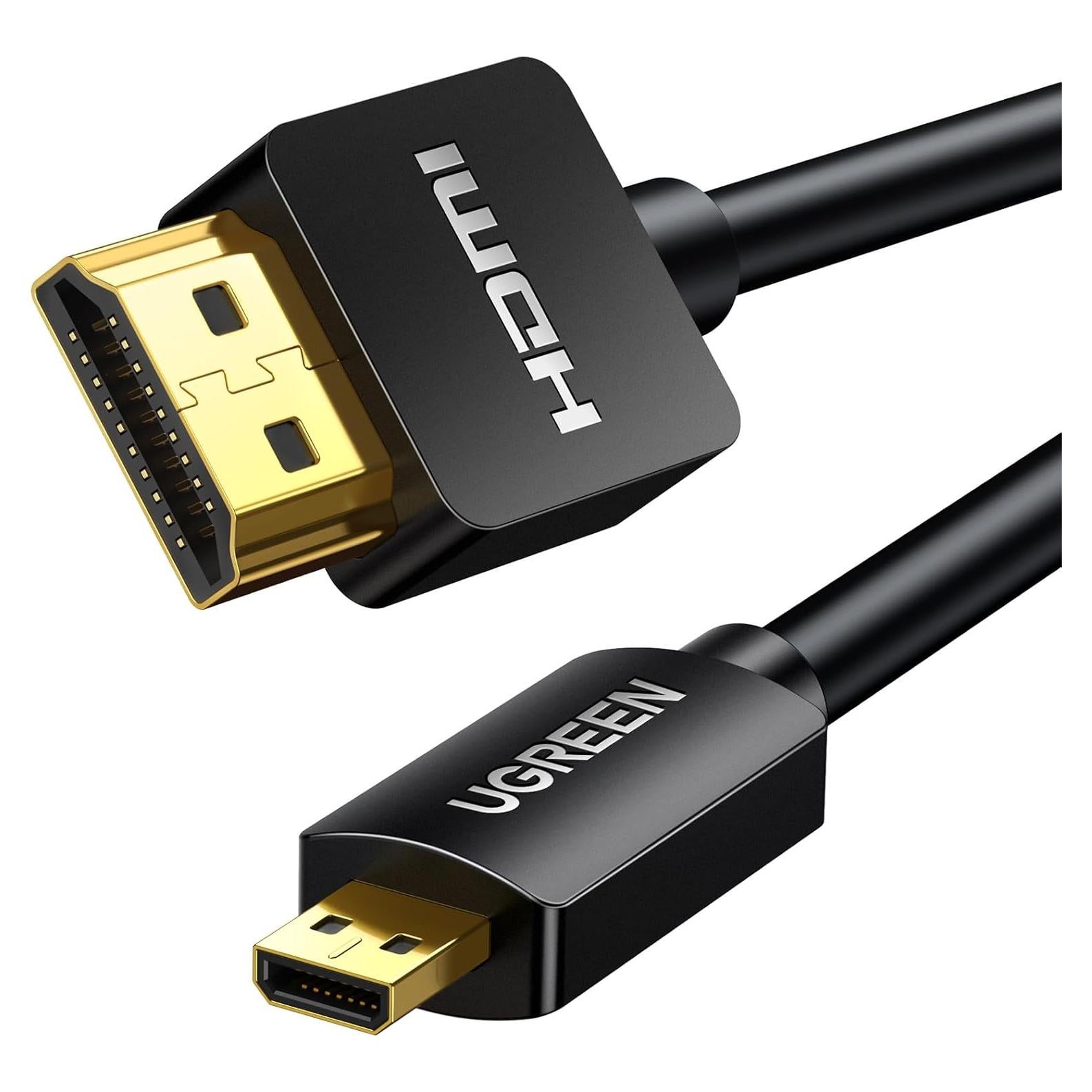 Adaptador UGREEN Micro HDMI a HDMI 0.91m 4K 60Hz Alta Velocidad