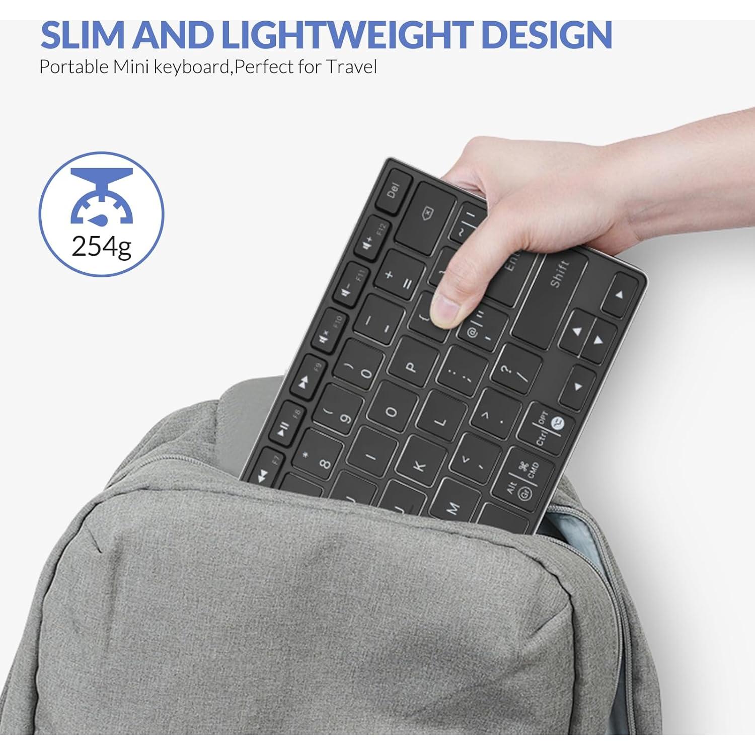 Teclado Bluetooth Rii X9 Retroiluminado RGB Recargable