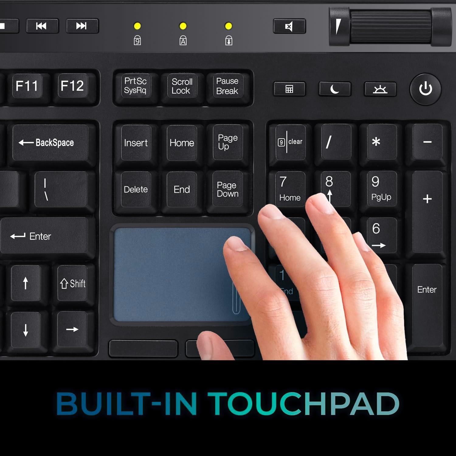 Teclado Táctil Adesso AKB-445UB USB con Touchpad