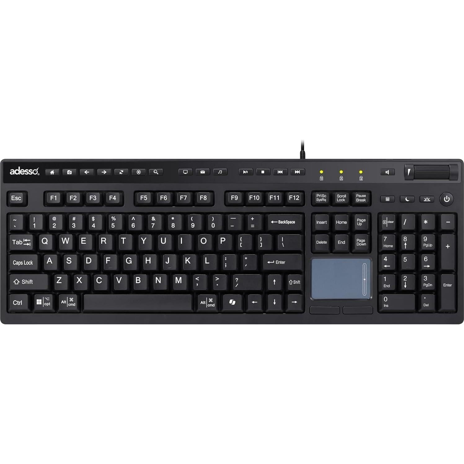 Teclado Táctil Adesso AKB-445UB USB con Touchpad