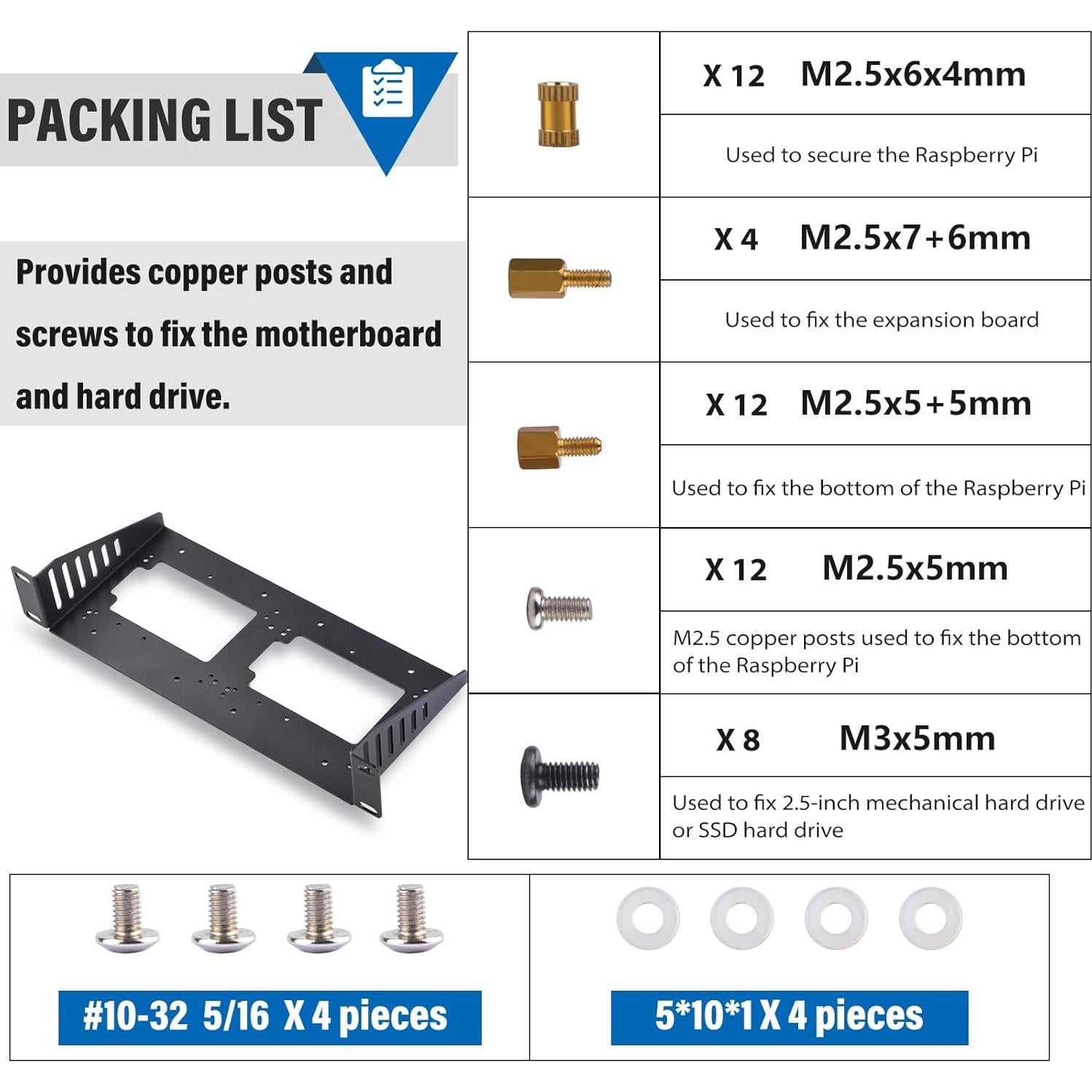 Estante SBC RackMate 1U GeeekPi para Raspberry Pi y HDD/SSD