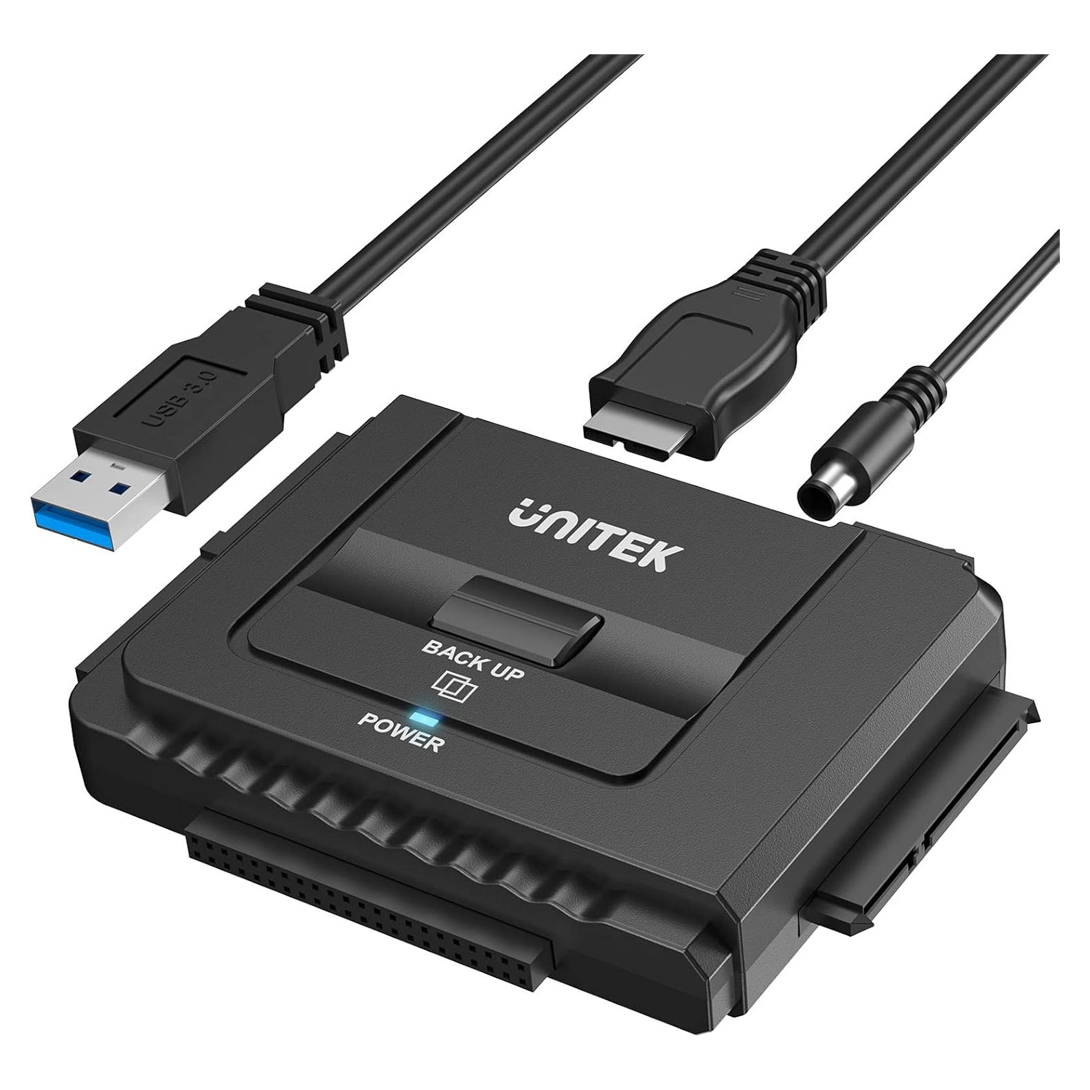 Adaptador Externo USB 3.0 Unitek a IDE y SATA 2.5/3.5"