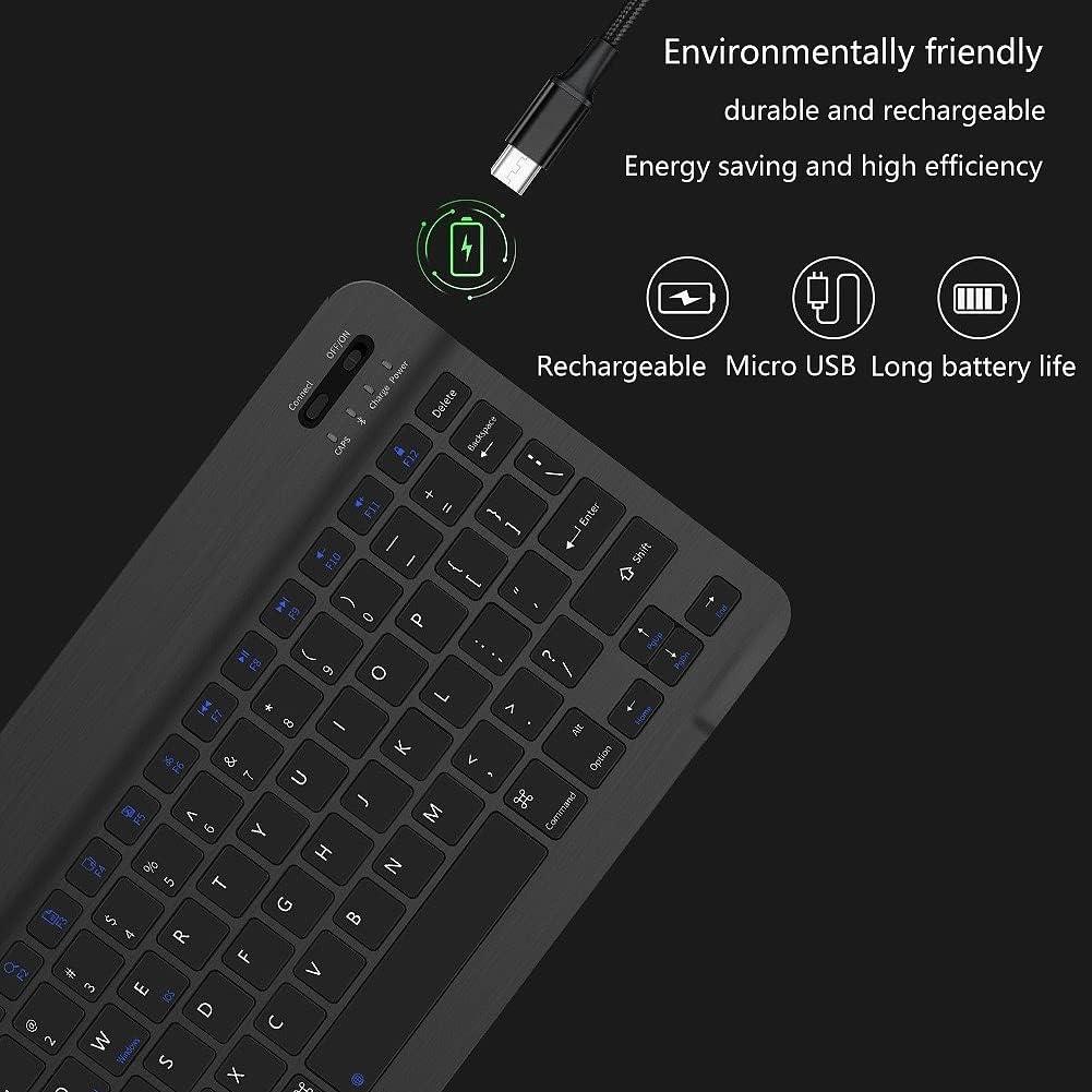 Teclado Bluetooth Diyeeni Bilingüe Ruso e Inglés 7" Recargable