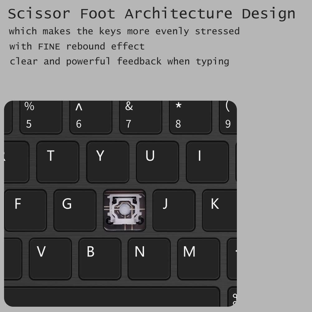 Teclado Bluetooth Diyeeni Bilingüe Ruso e Inglés 7" Recargable