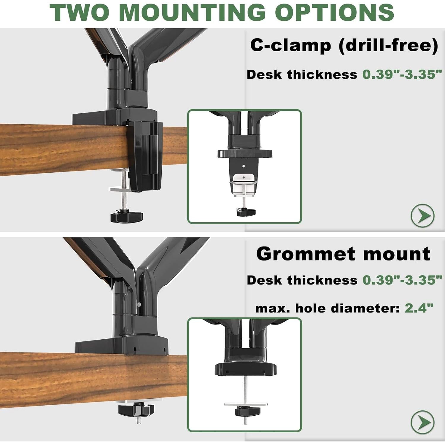 Soporte Doble Monitor UPGRAVITY 22-35" Ajustable VESA