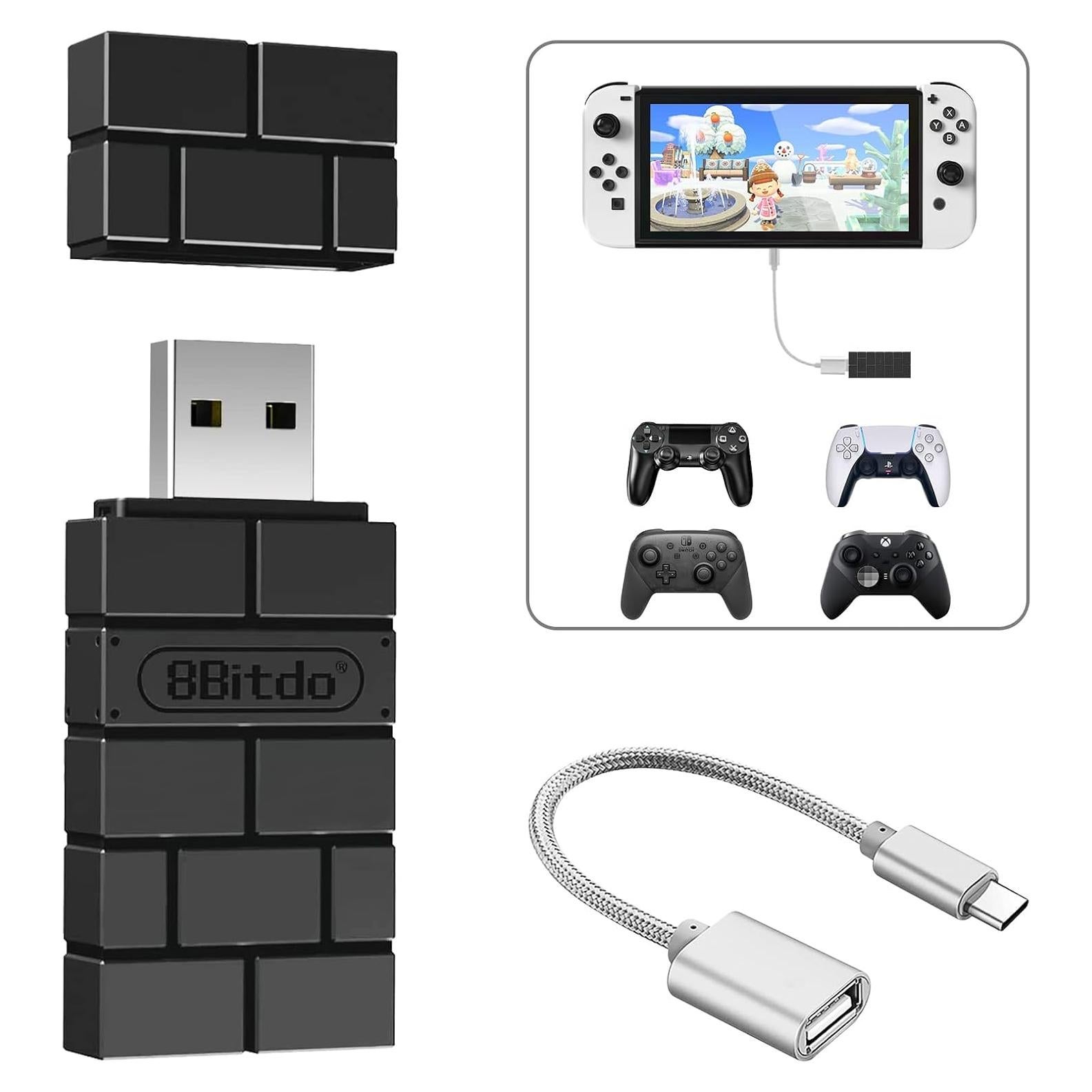 Adaptador Inalámbrico 8BitDo para Consolas y PC - Bluetooth