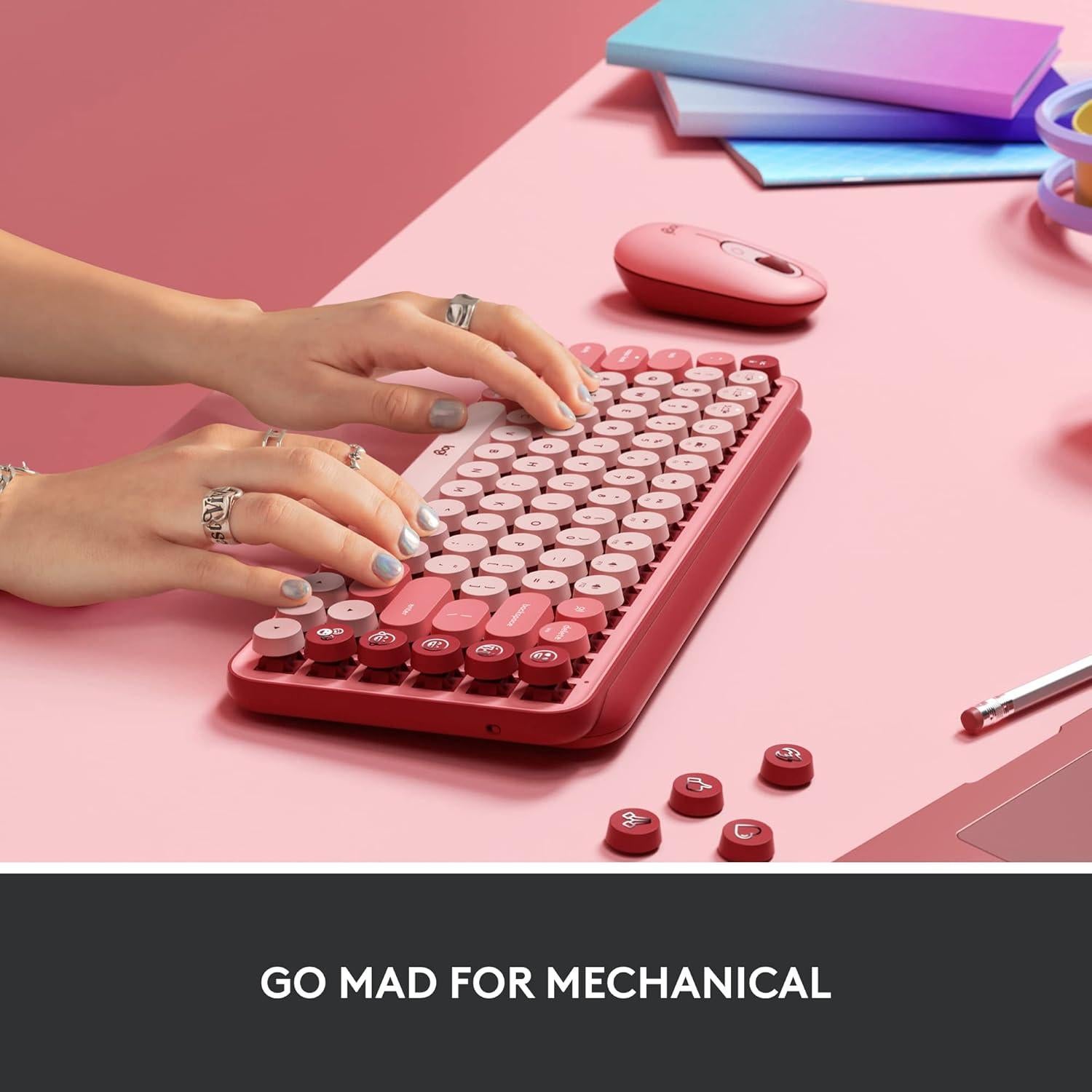 Teclado Mecánico Inalámbrico Logitech POP Corazón Roto