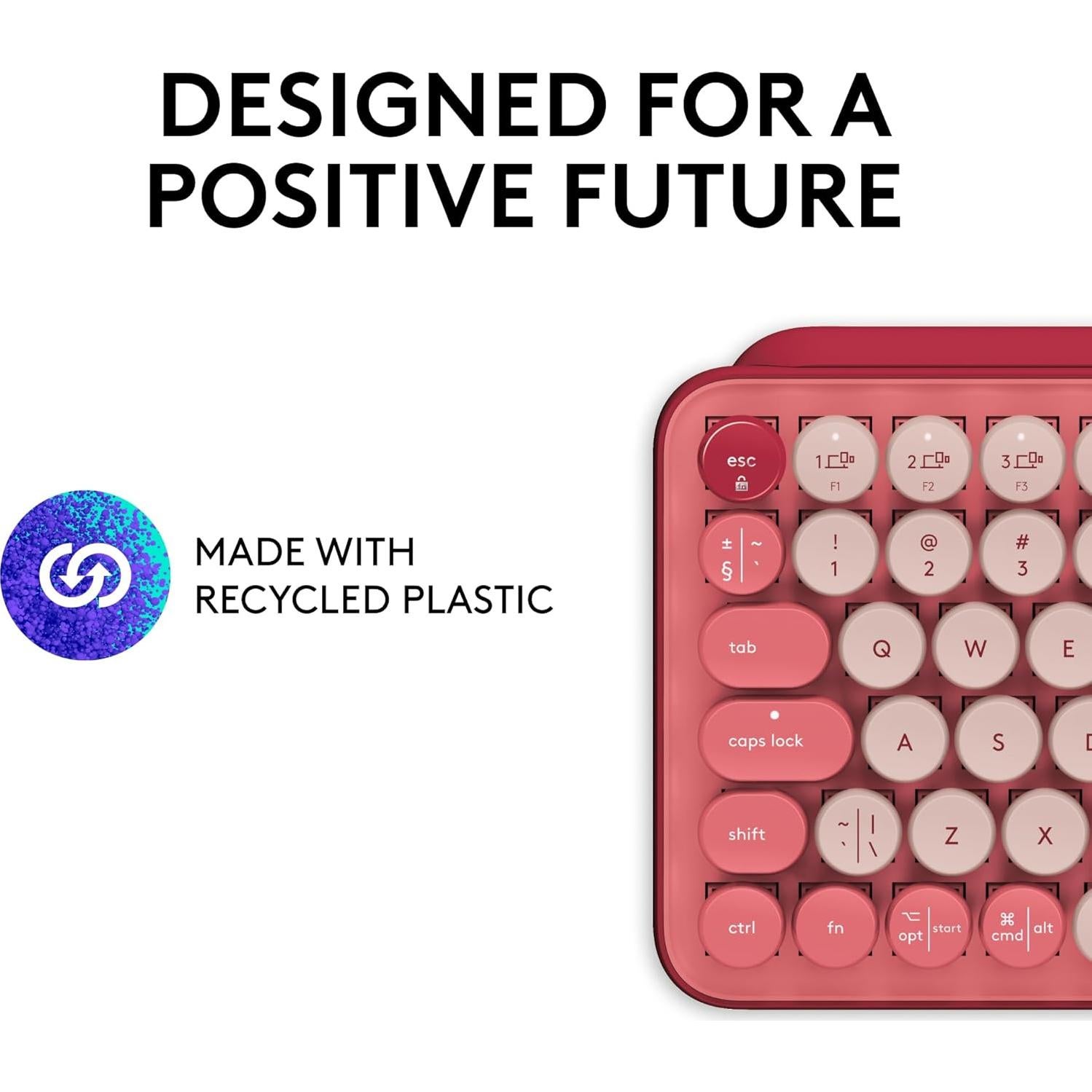 Teclado Mecánico Inalámbrico Logitech POP Corazón Roto