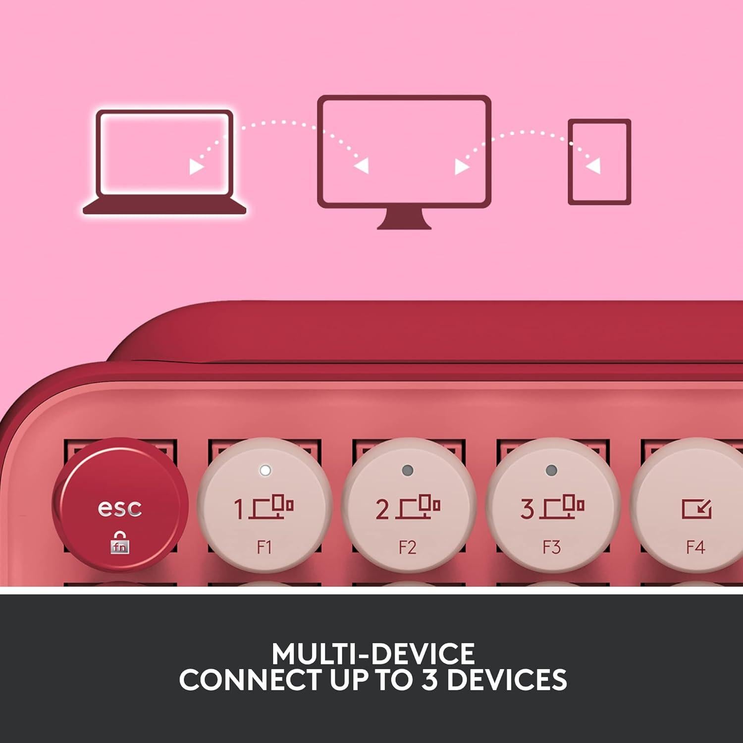 Teclado Mecánico Inalámbrico Logitech POP Corazón Roto