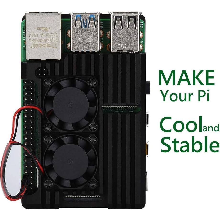 Caja de Aluminio para Raspberry Pi 4 MazerPi con Doble Ventilador