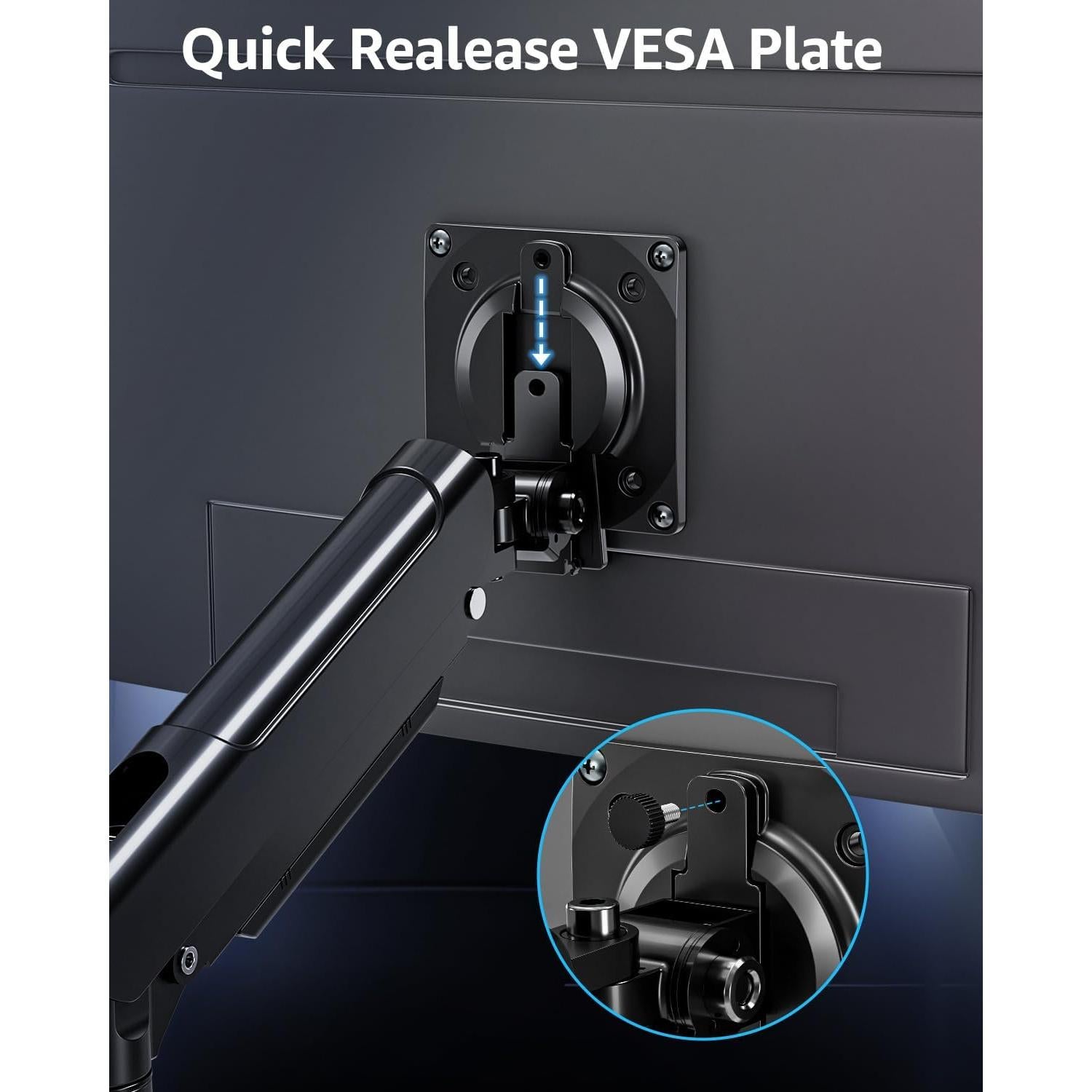 Soporte Doble para Monitor ErgoFocus 13-32" Negro VESA