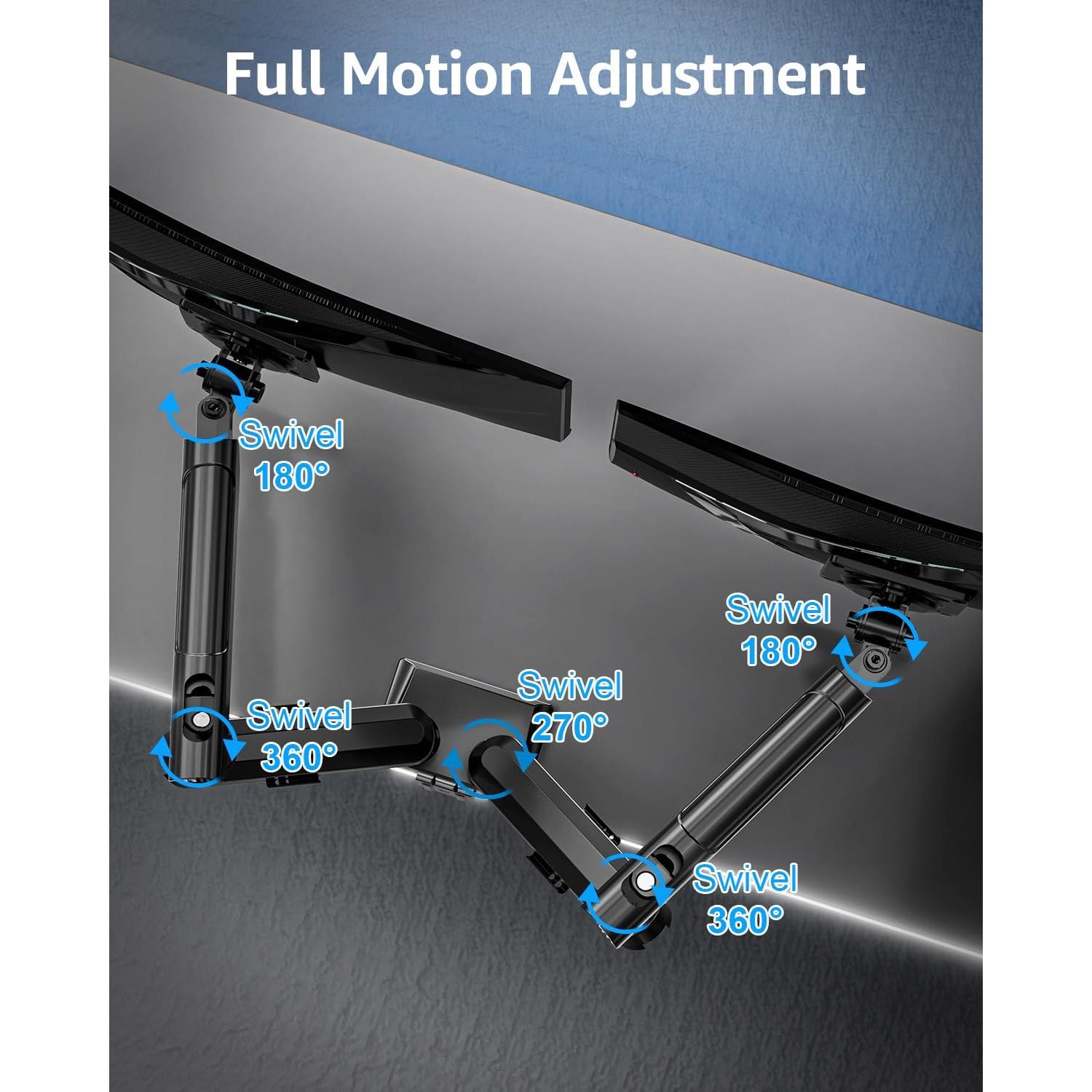 Soporte Doble para Monitor ErgoFocus 13-32" Negro VESA