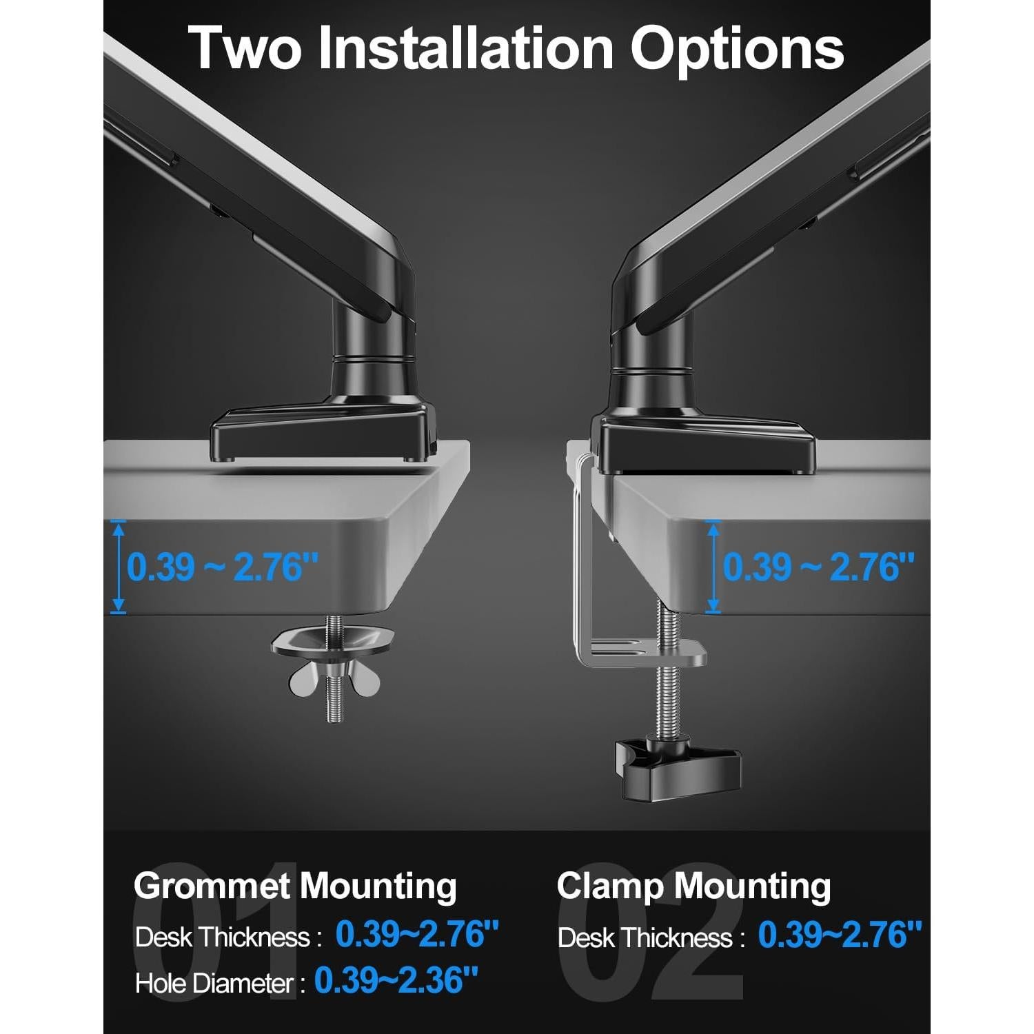 Soporte Doble para Monitor ErgoFocus 13-32" Negro VESA