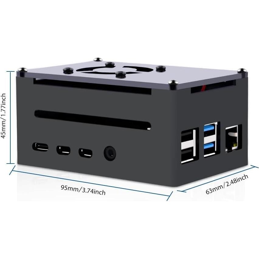 Caja GeeekPi para Raspberry Pi 4 Modelo B con Ventilador