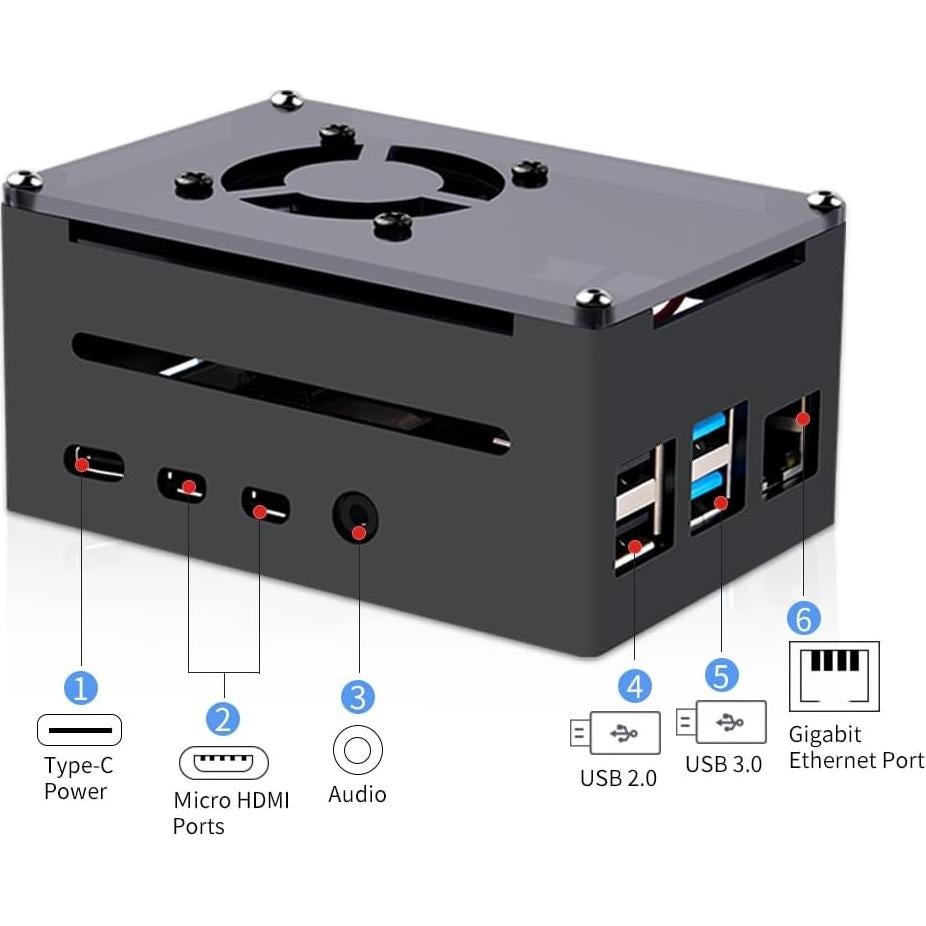 Caja GeeekPi para Raspberry Pi 4 Modelo B con Ventilador