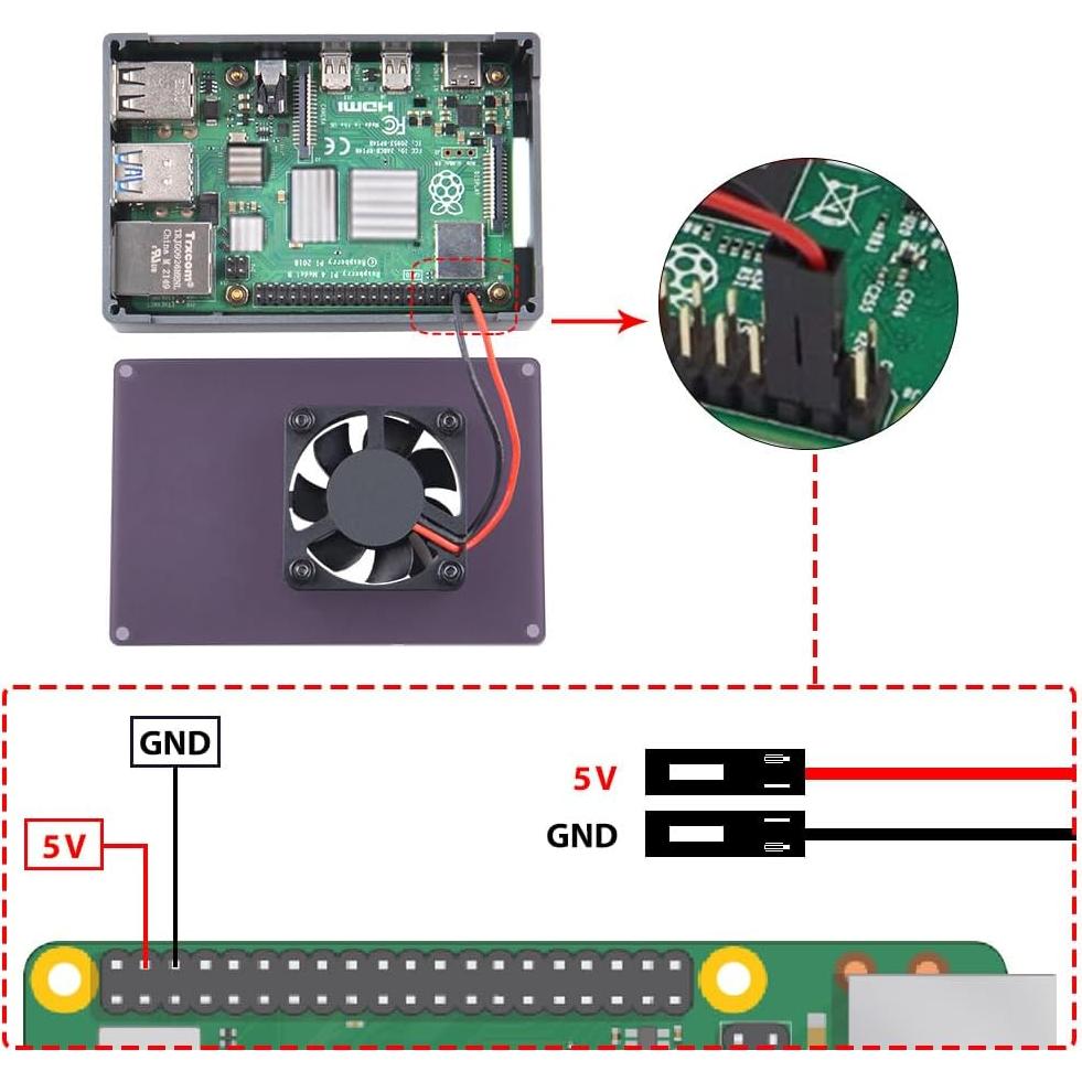 Caja GeeekPi para Raspberry Pi 4 Modelo B con Ventilador