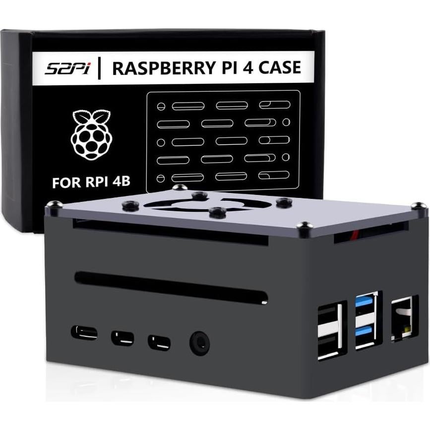 Caja GeeekPi para Raspberry Pi 4 Modelo B con Ventilador