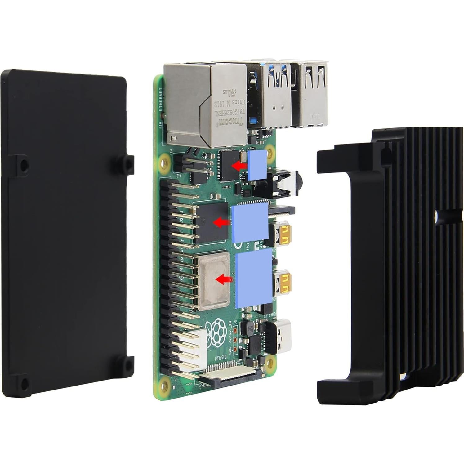 Caja de Aluminio Geekworm P122 para Raspberry Pi 4 Modelo B