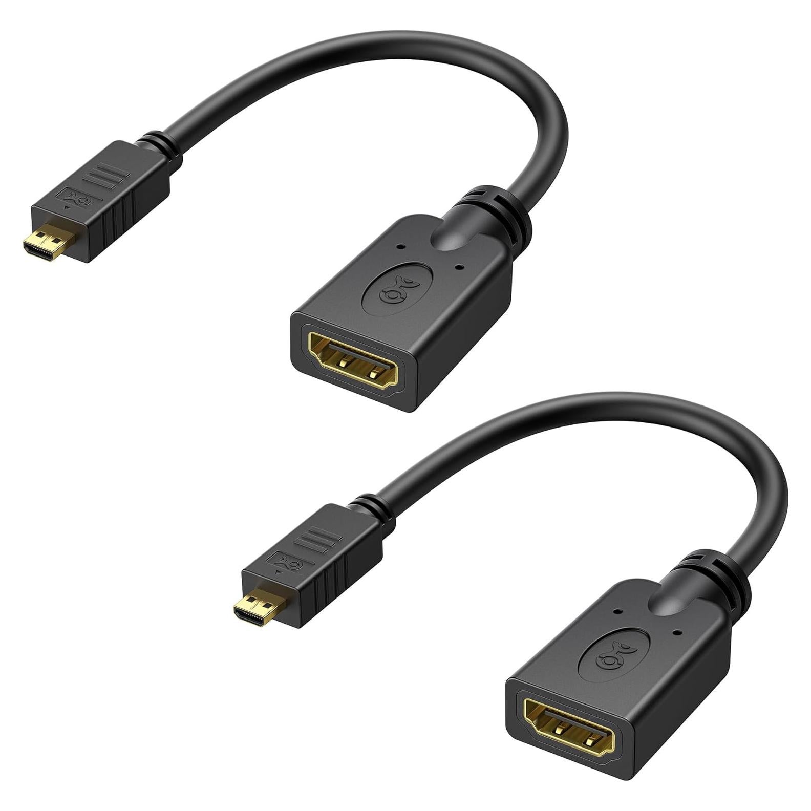 Adaptador Micro HDMI a HDMI Cable Matters 2-Pack 4K 15.24 cm