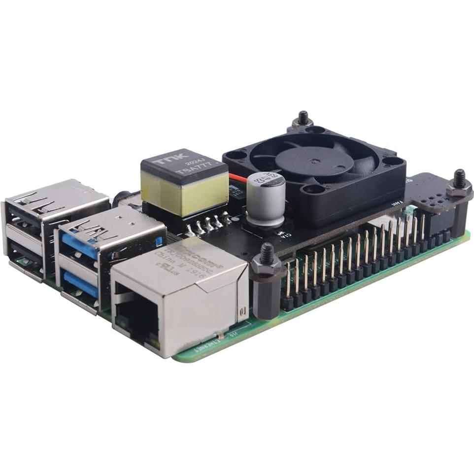 HAT PoE Aislado GeeekPi para Raspberry Pi 4 y 3B+, Ventilador 30mm