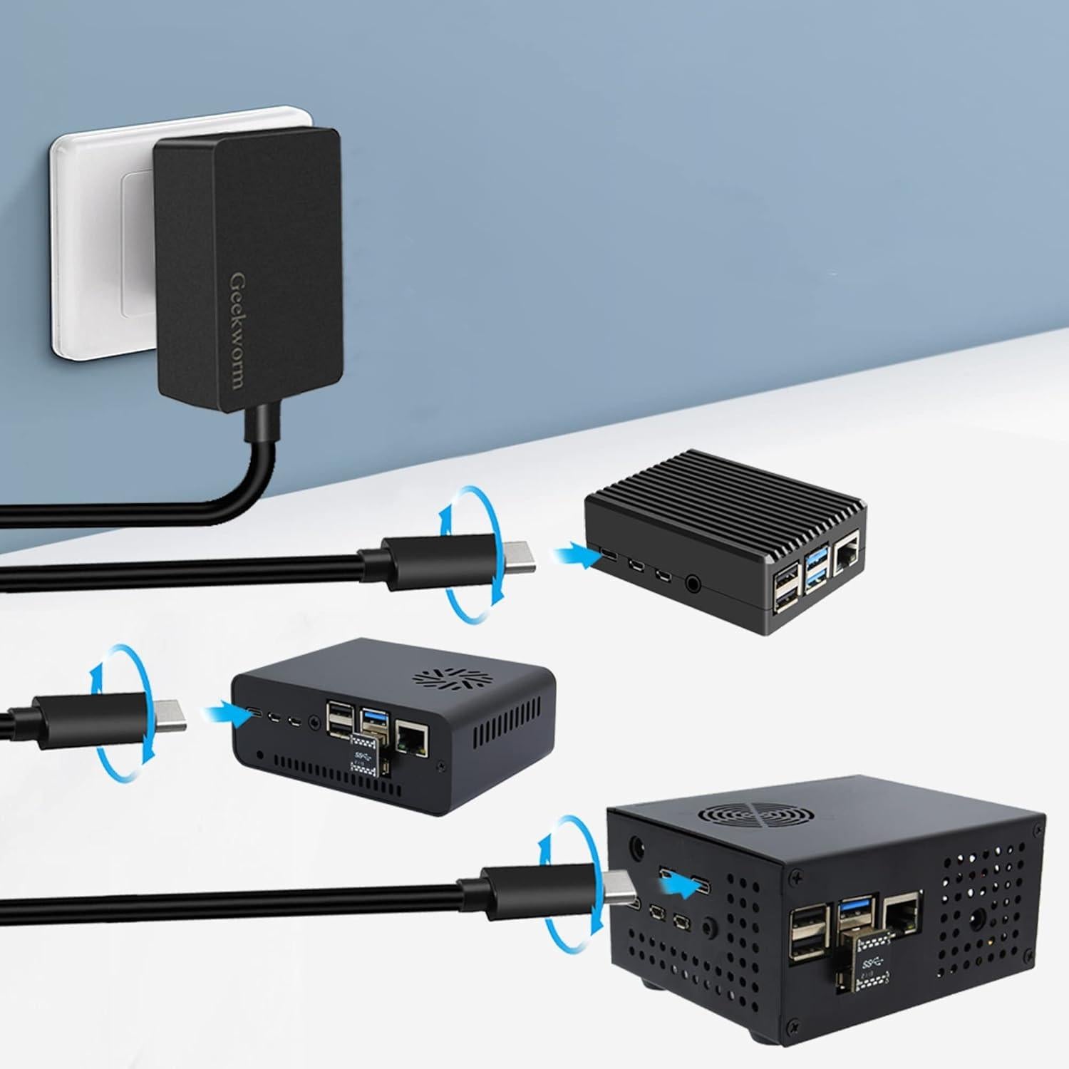 Fuente de Alimentación Geekworm 5V 4A para Raspberry Pi 4